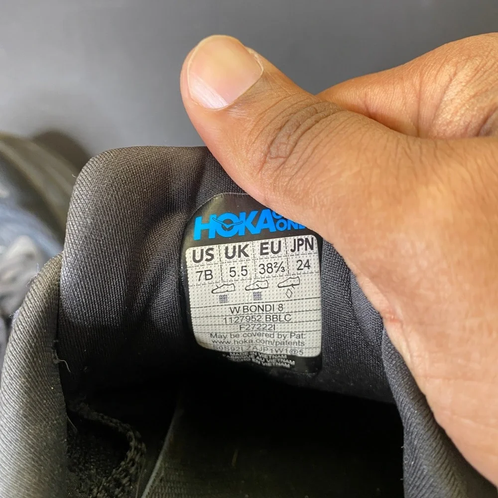 Hoka Bondi 8 Womens 7B Black Running Shoes Sneakers 1127952 BBLC